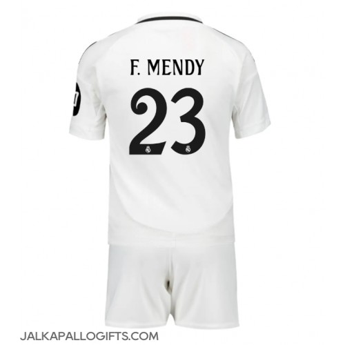 Real Madrid Ferland Mendy #23 Koti Peliasu Lasten 2024-25 Lyhythihainen (+ Lyhyet housut)